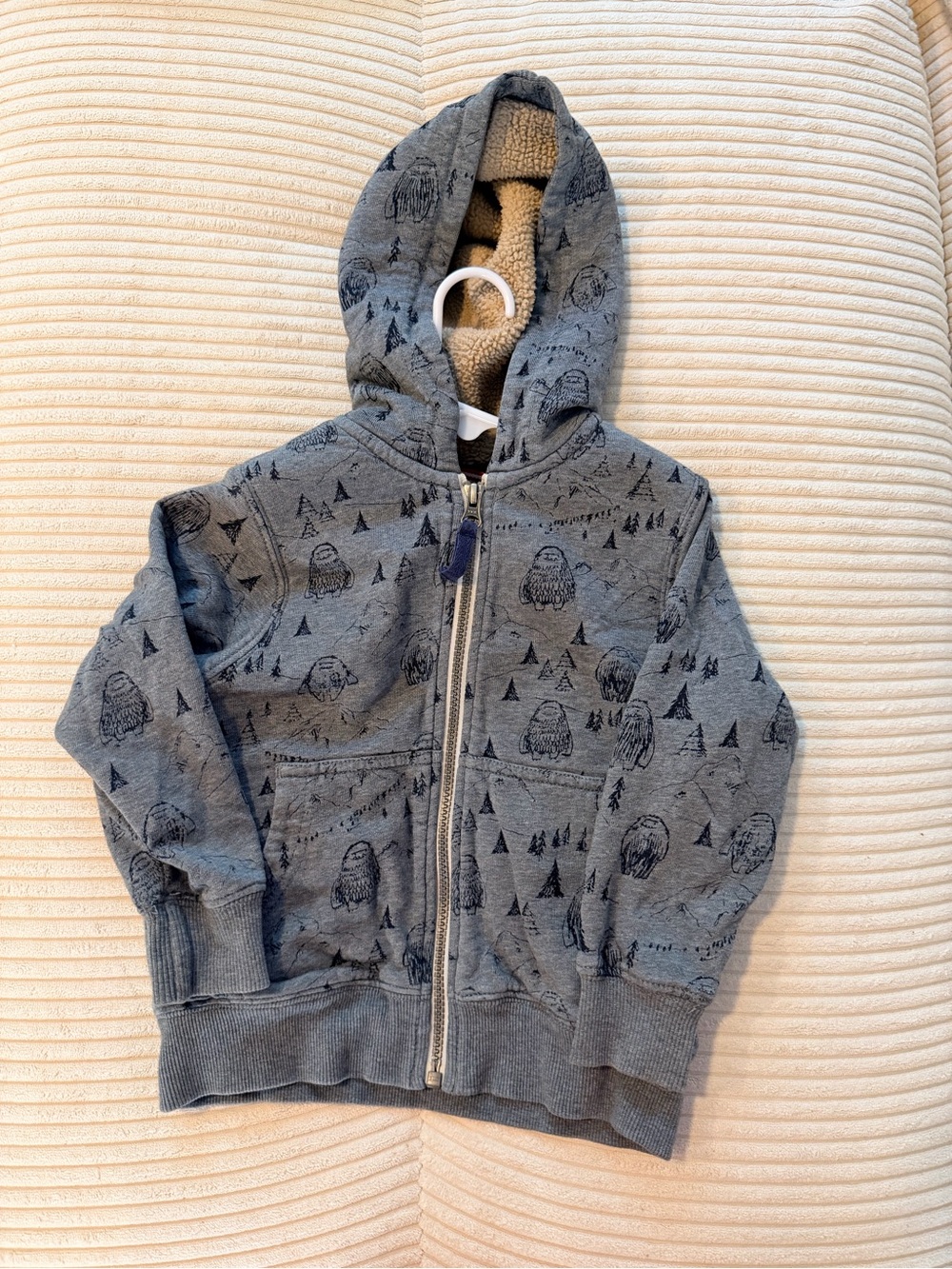 Hanna Andersson Grey Hooded zip up Lined boys